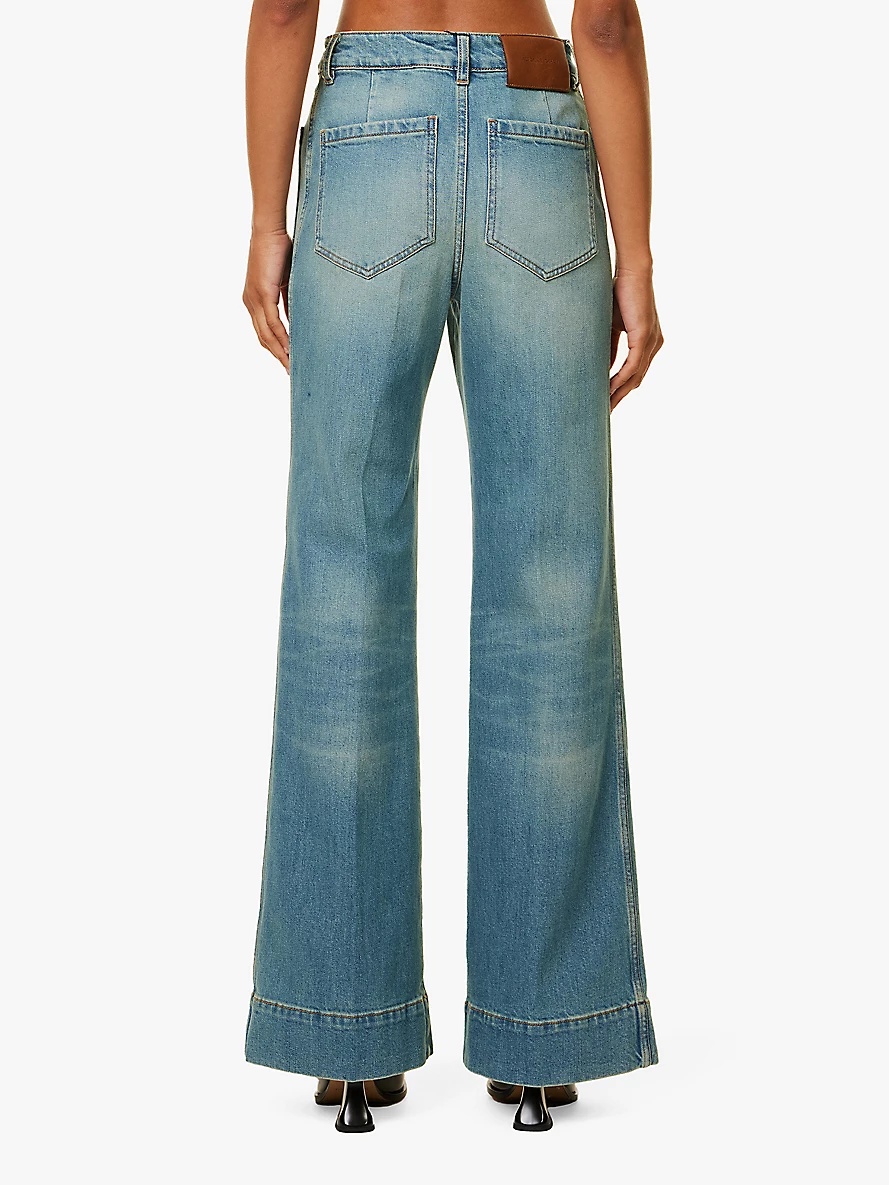 Alina high-waist wide-leg stretch-denim jeans - 4