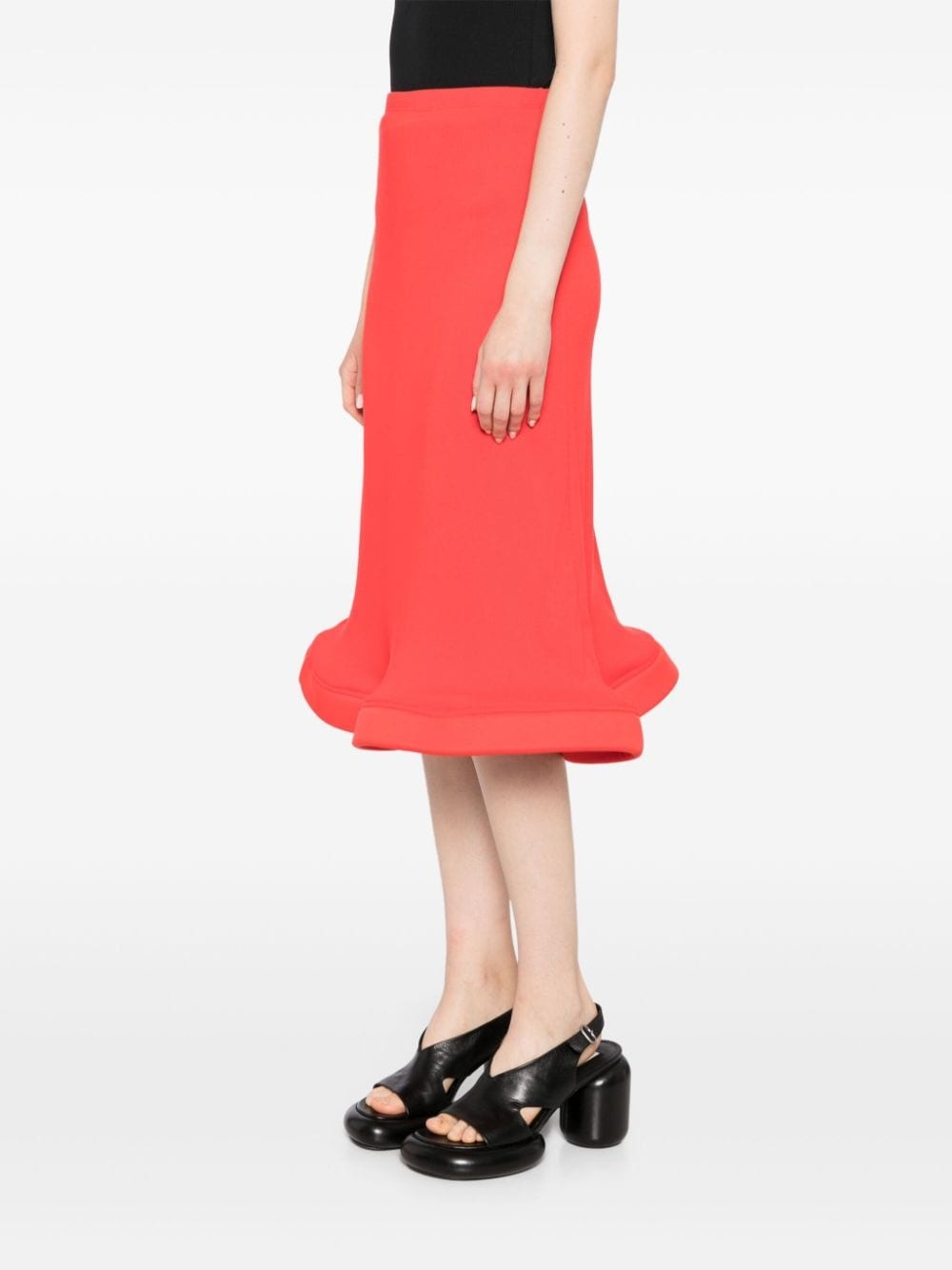 circle-bottom midi skirt - 3