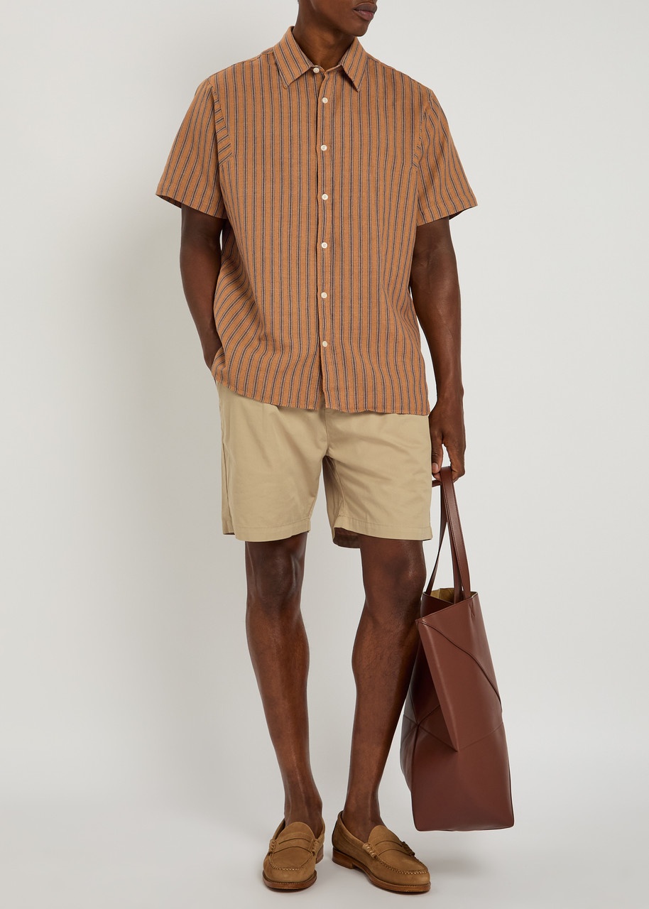 Oliver Spencer Belted Cotton Shorts - 4