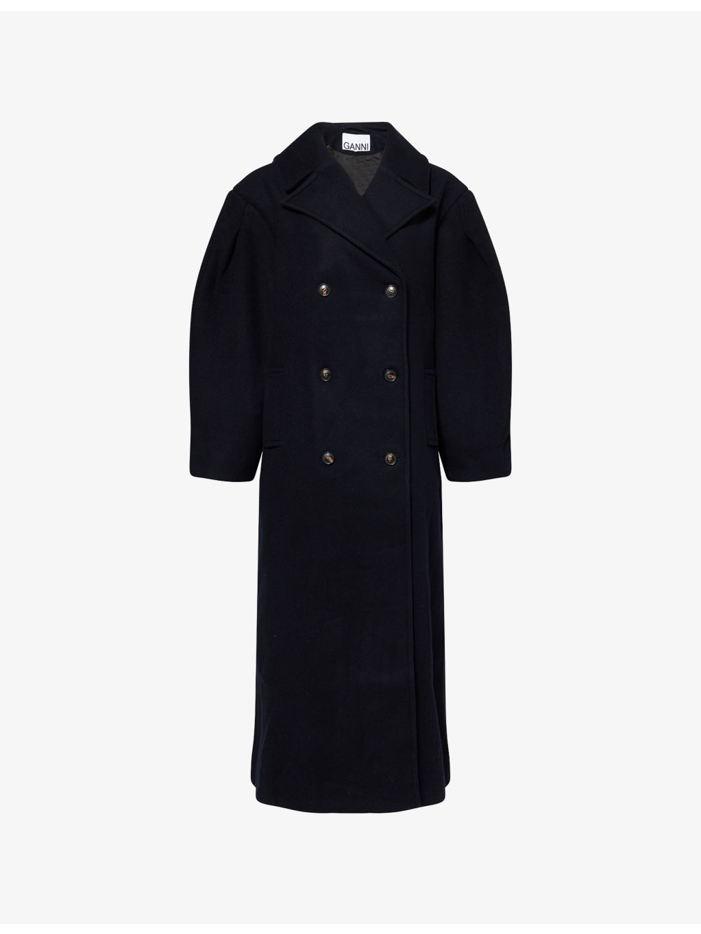 Double-Breasted Notched-Lapel Wool-Cashmere Coat - 1