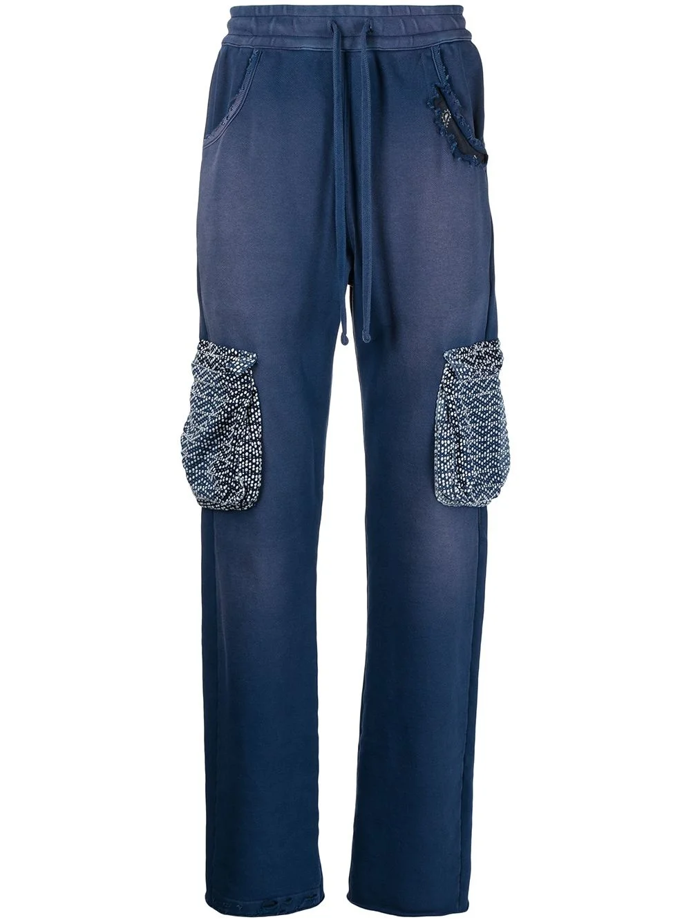 distressed-finish sweatpants - 1