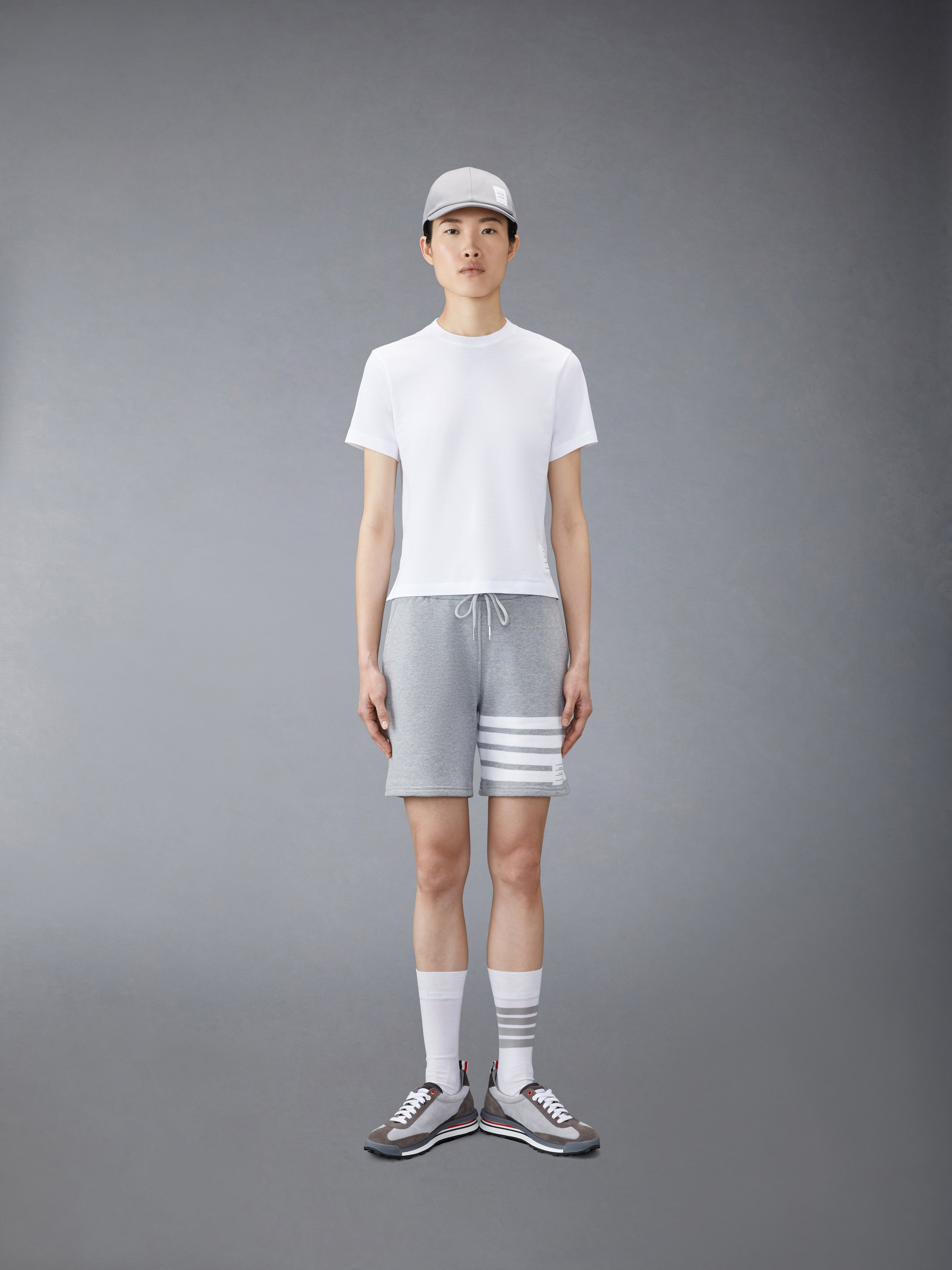 White Lightweight Jersey Relaxed Fit Side Slit Short Sleeve Tee - 3