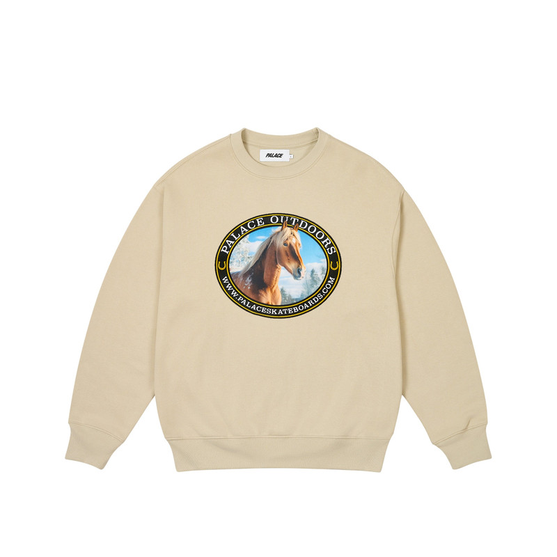 PALACE OUTDOORS CREW STONEY GREY - 1