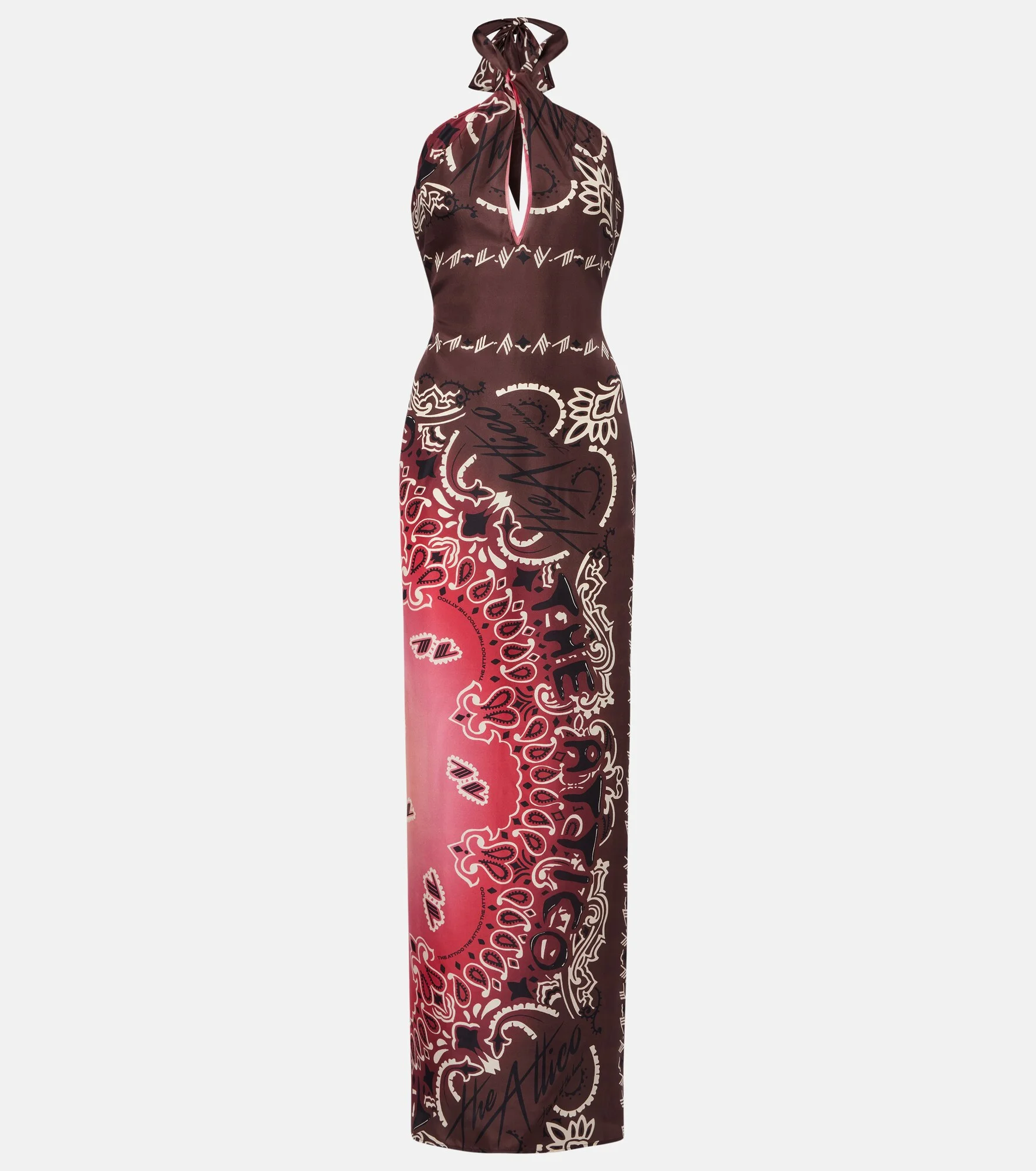 Printed silk maxi dress - 1