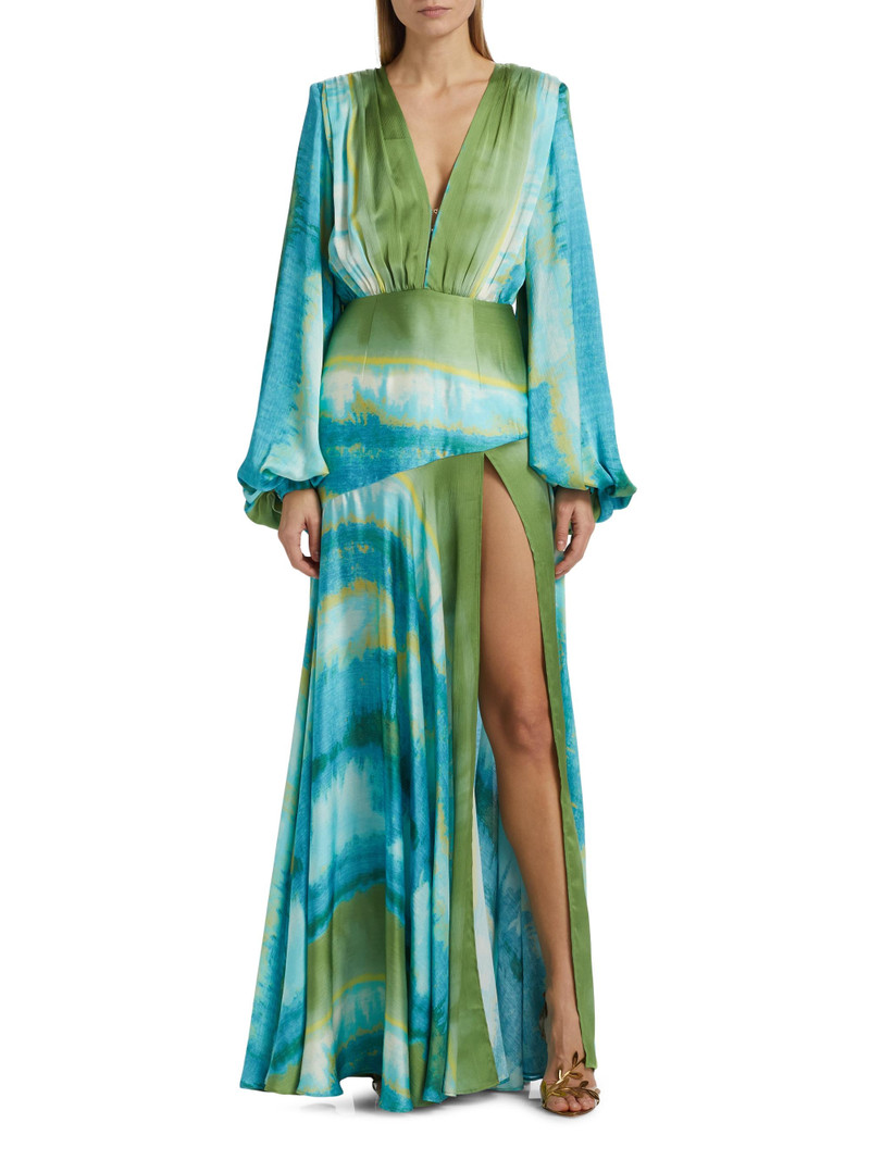 Women's ​Carmen Coastal Gown - Blue Multi 6