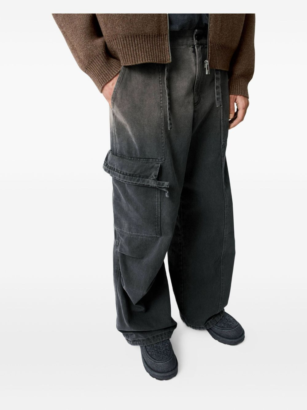 drawstring cargo trousers - 4