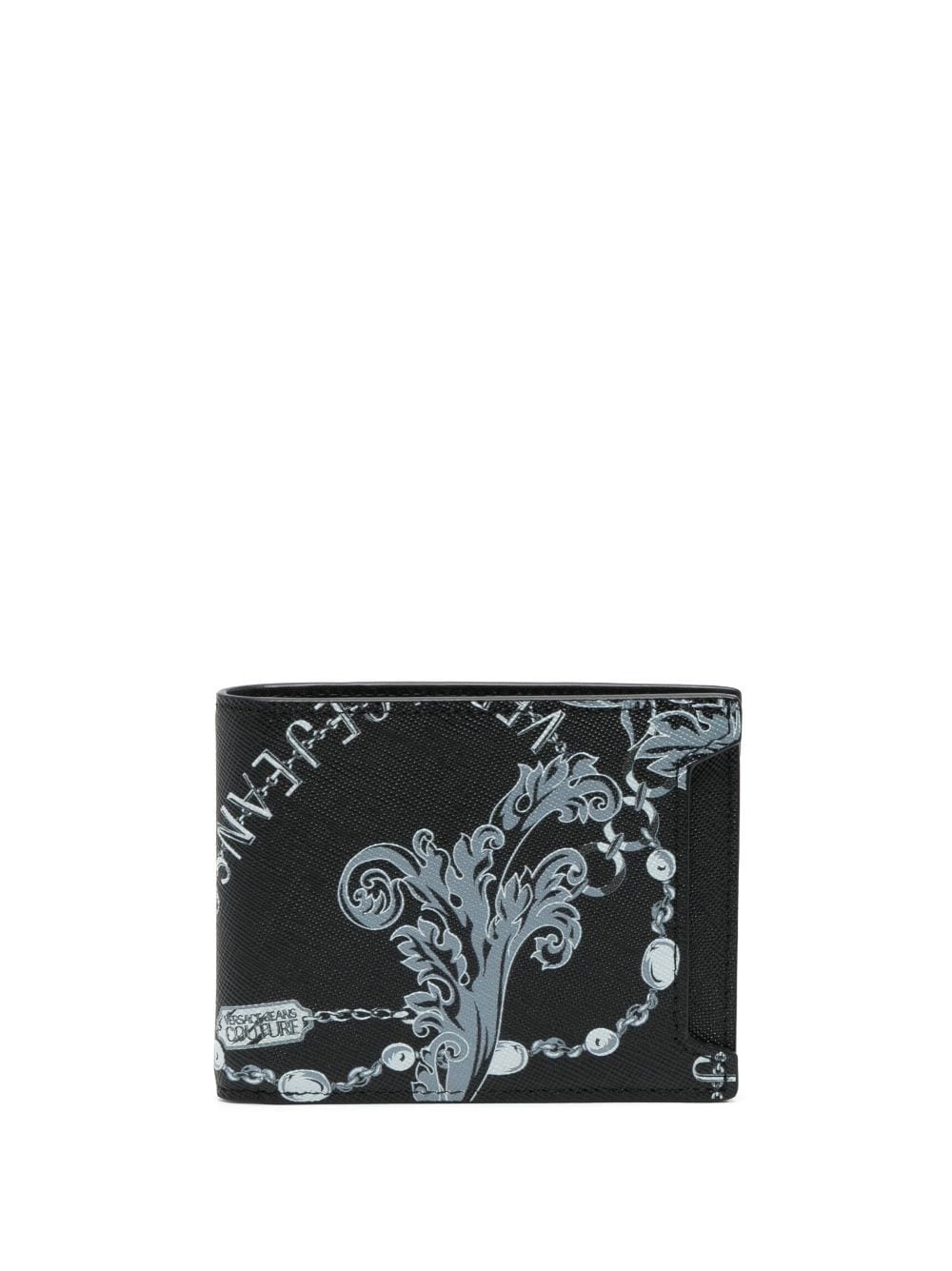 logo-print leather bi-fold wallet - 1