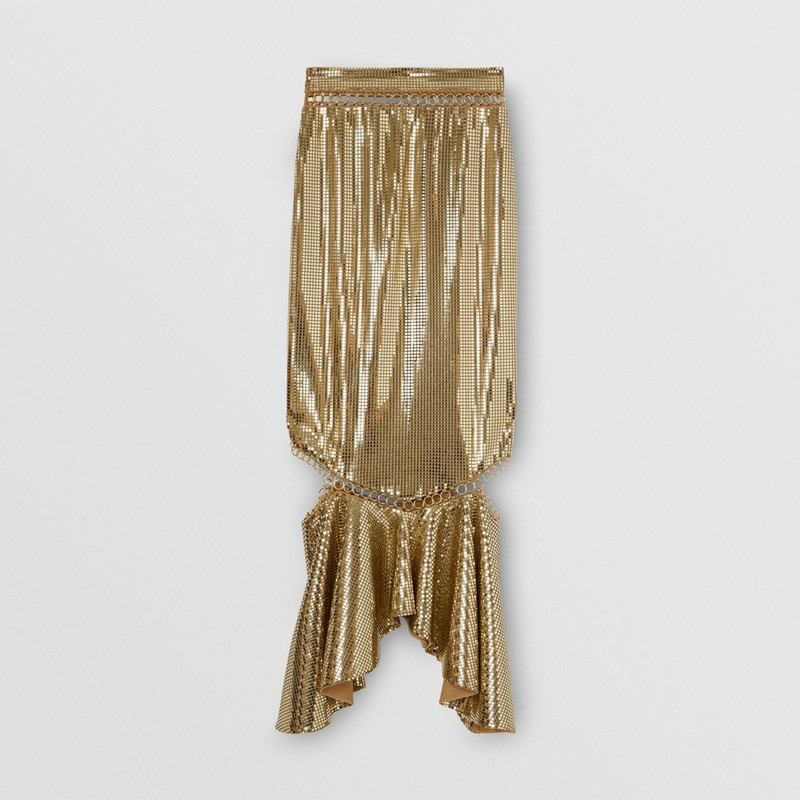 Ring-pierced Mirrored Jersey Skirt 1