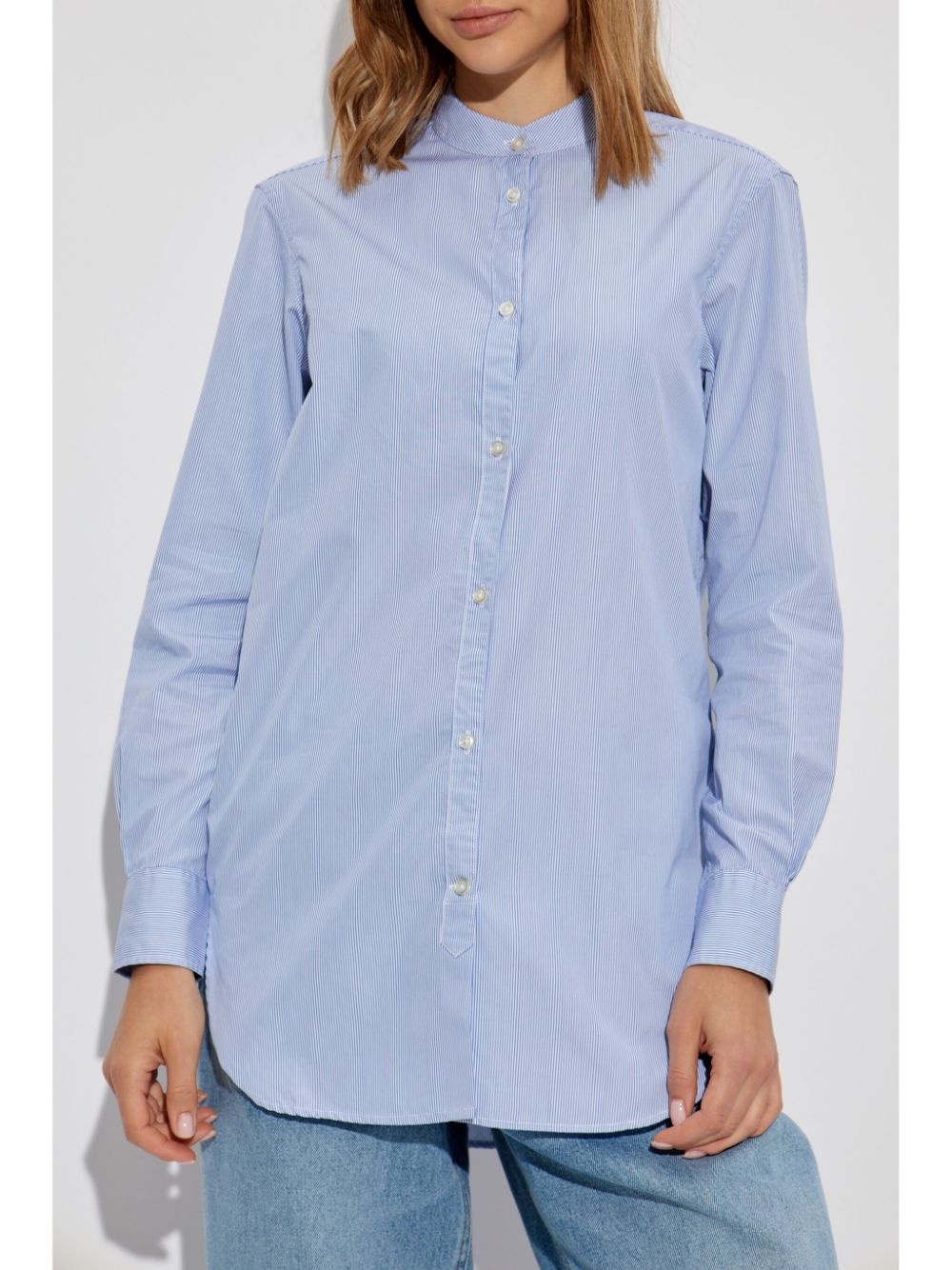 striped poplin shirt - 3