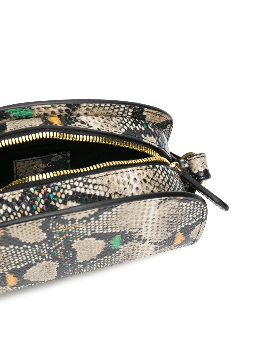 Demi-Lune Mini snake-effect bag - 5