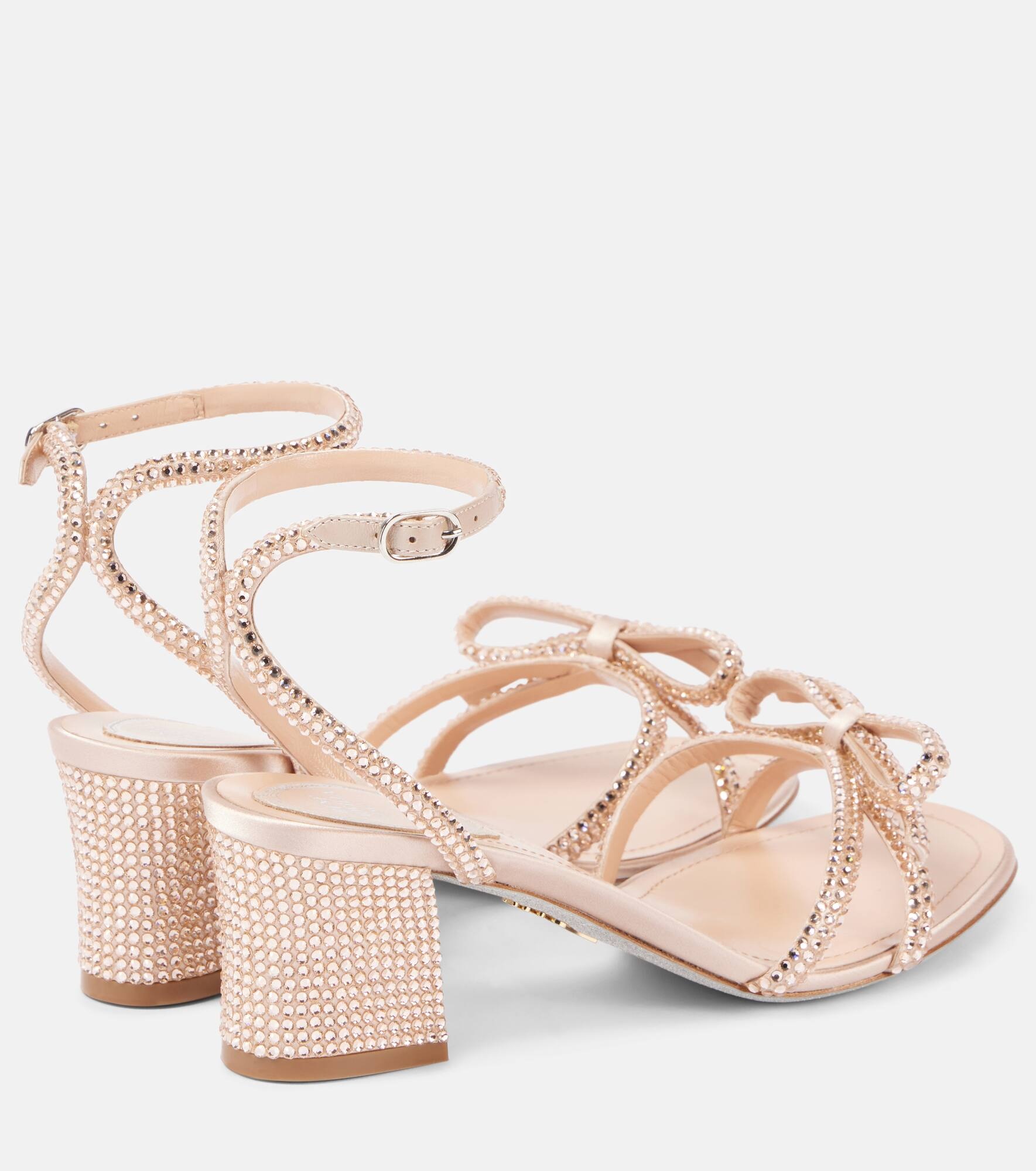 50 embellished bow-detail satin sandals - 2