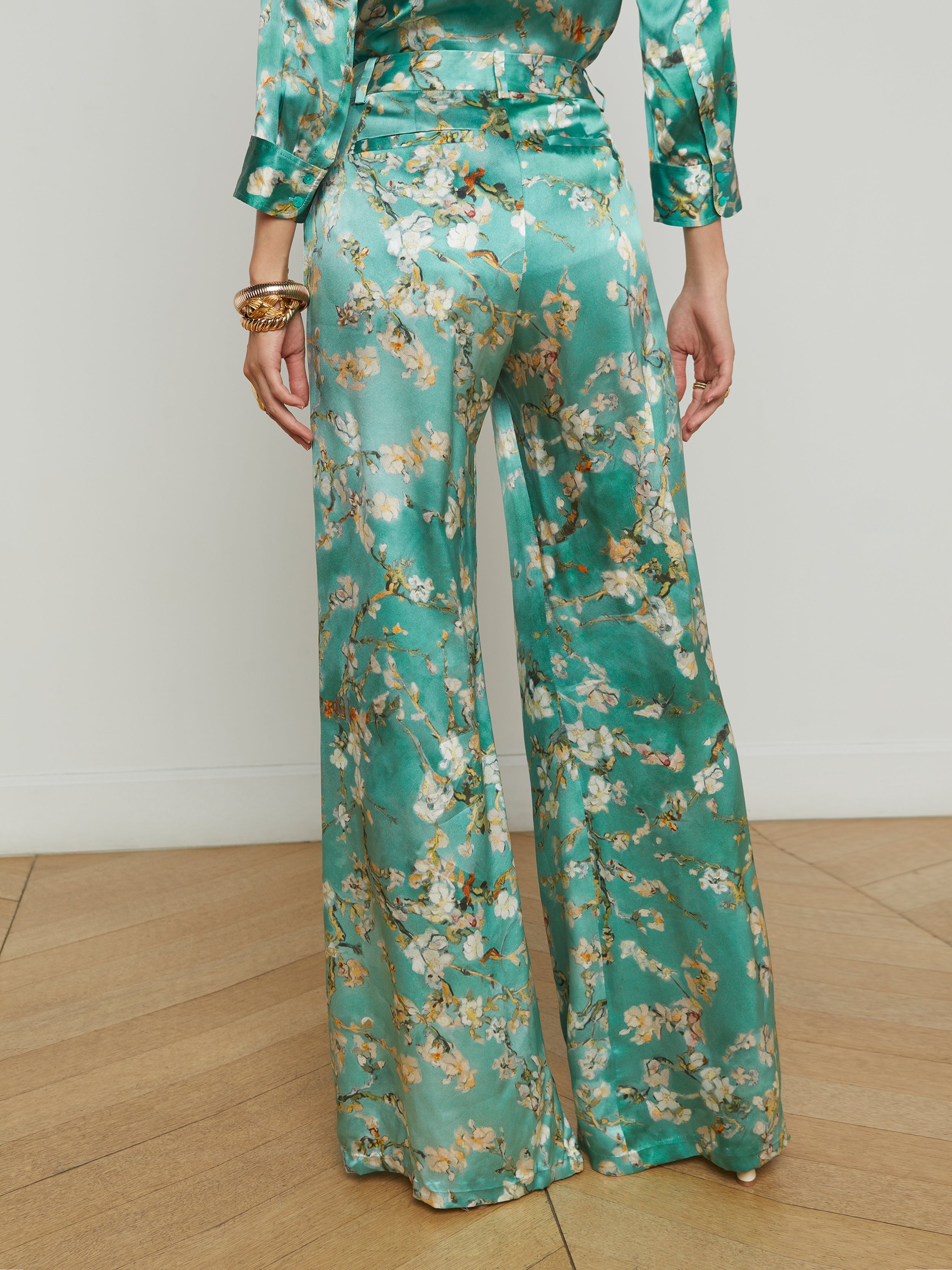 Pilar Silk Wide-Leg Pant - 5