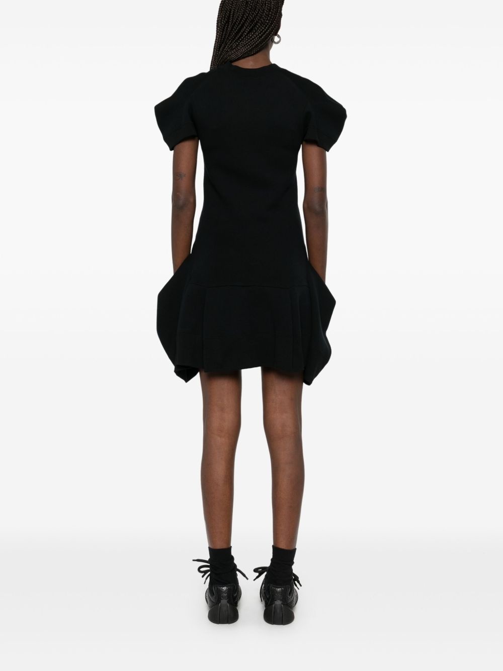 asymmetric-hem mini dress - 4