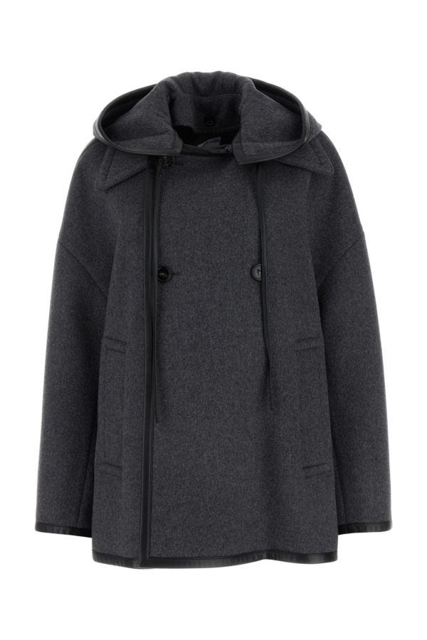 コート BOTTEGA VENETA Dark Grey Wool Oversize Coat Bottega Veneta Dark grey wool oversize coat