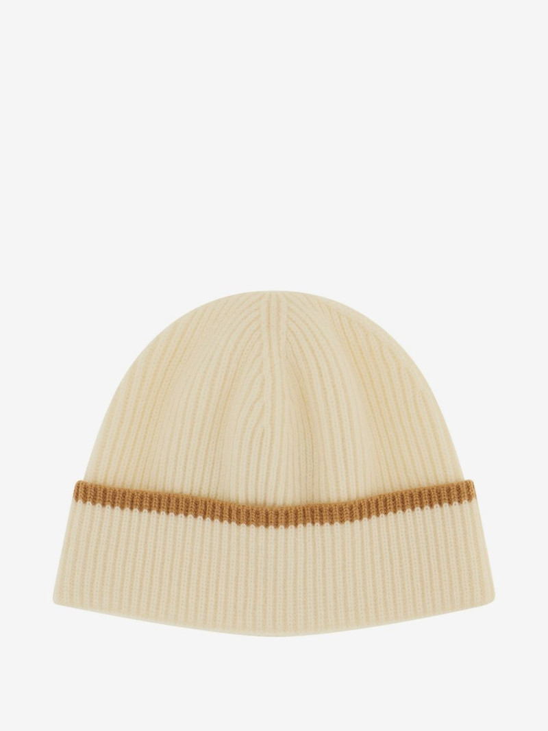 ribbed-knit beanie hat and scarf set 1