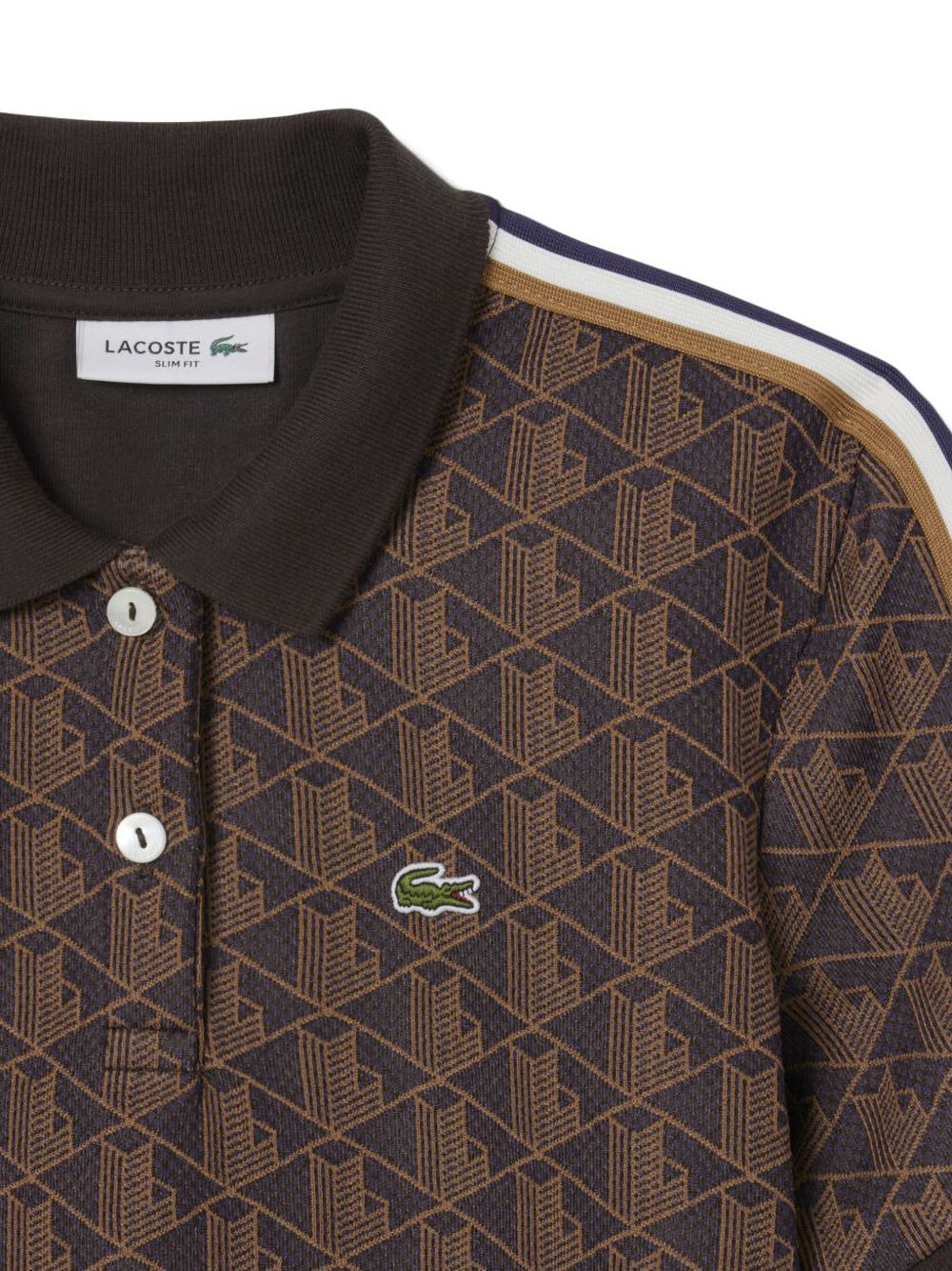 geometric-pattern polo top - 4