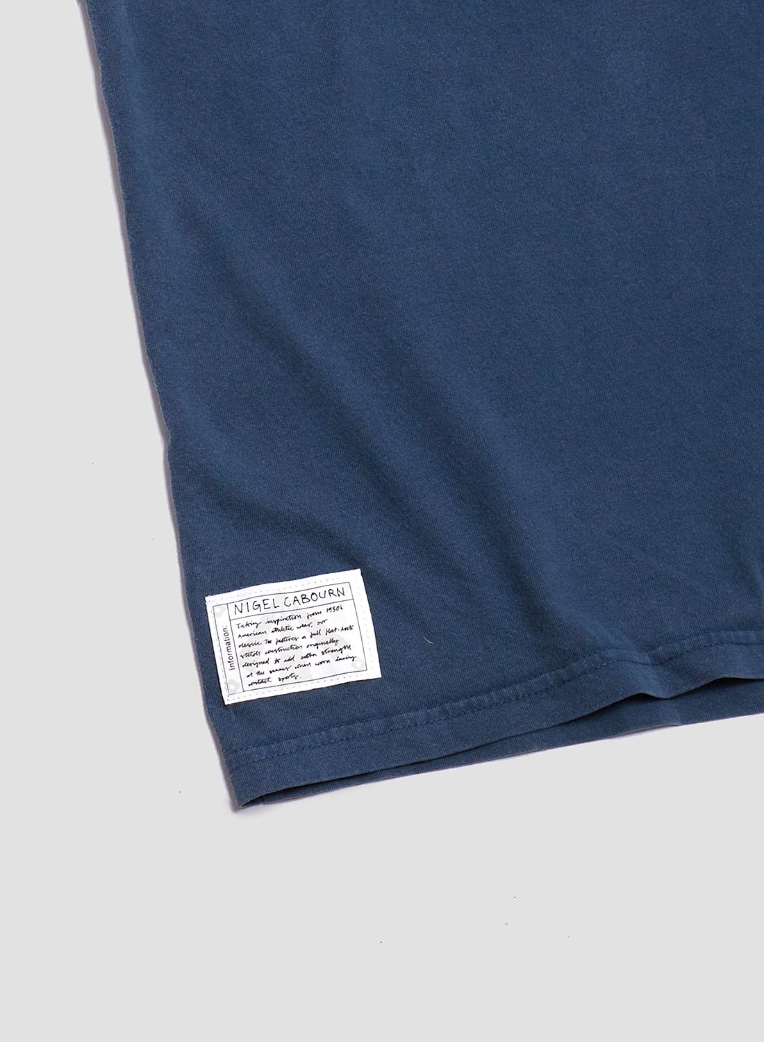 Classic Relaxed Fit Tee in Stone Wash Denim - 2
