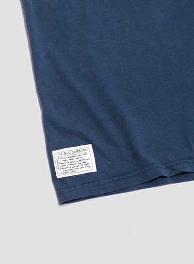 Nigel Cabourn Classic Relaxed Fit Tee in Stone Wash Denim outlook
