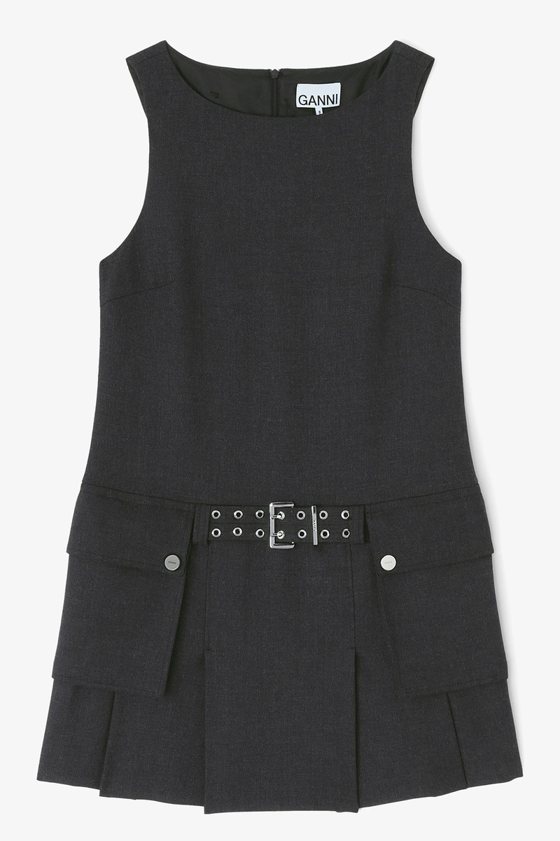 GREY WOOL MINI DRESS 1