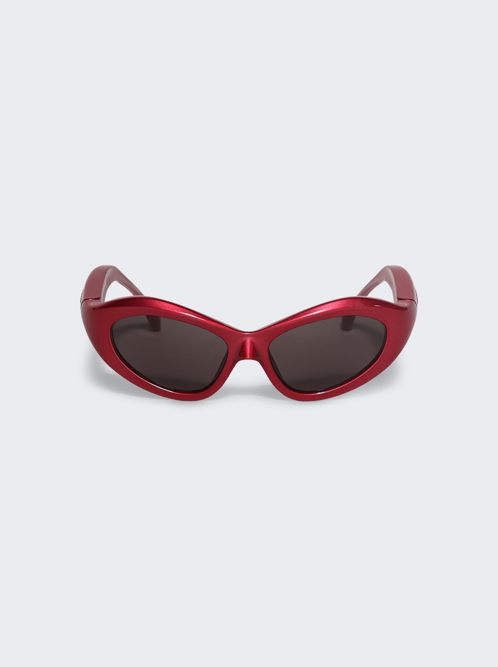 Oval Frame Sunglasses Red - 1