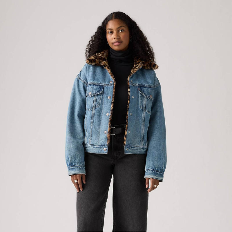 90S FUR TRUCKER JACKET 1