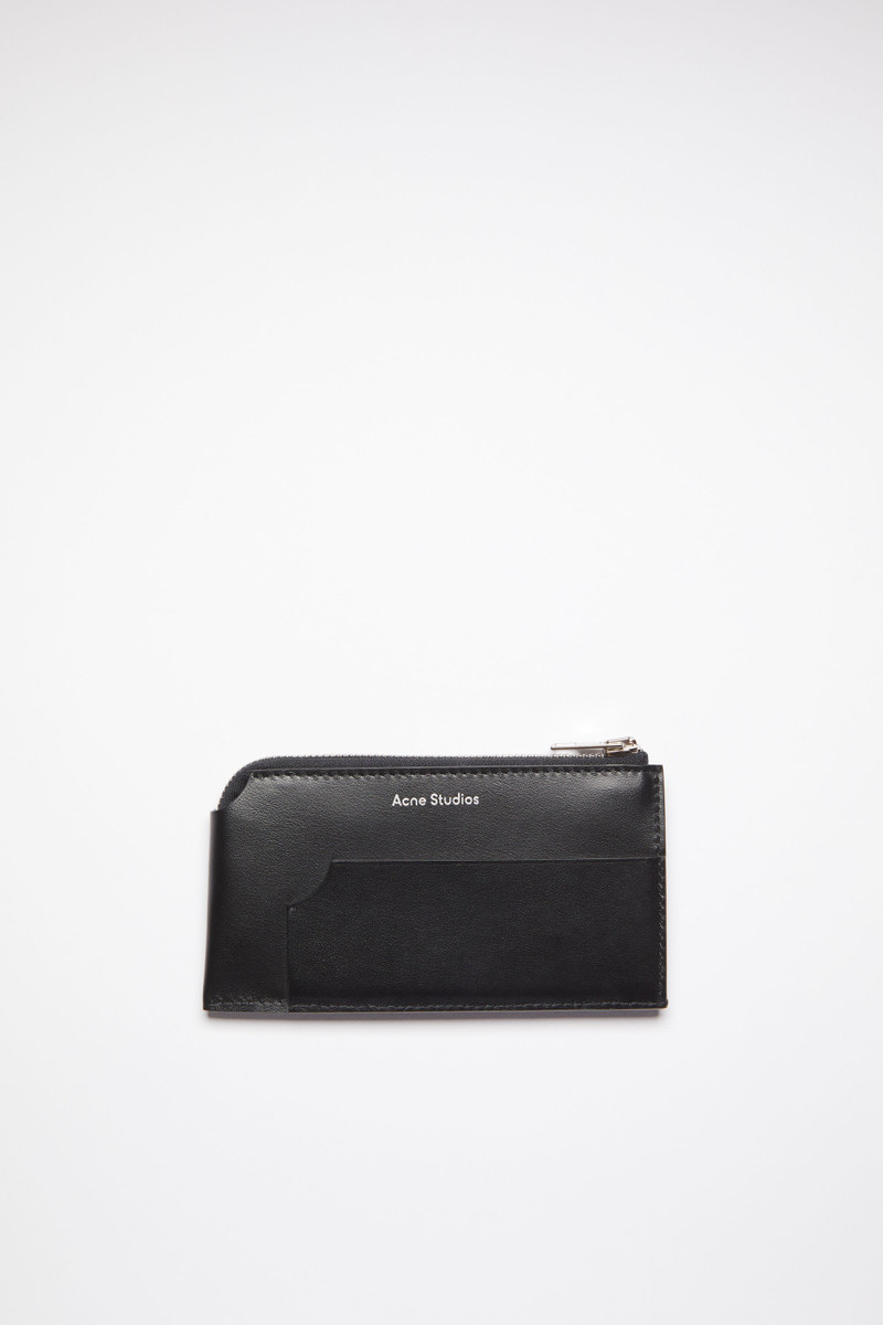 Zippered card wallet - Black 1