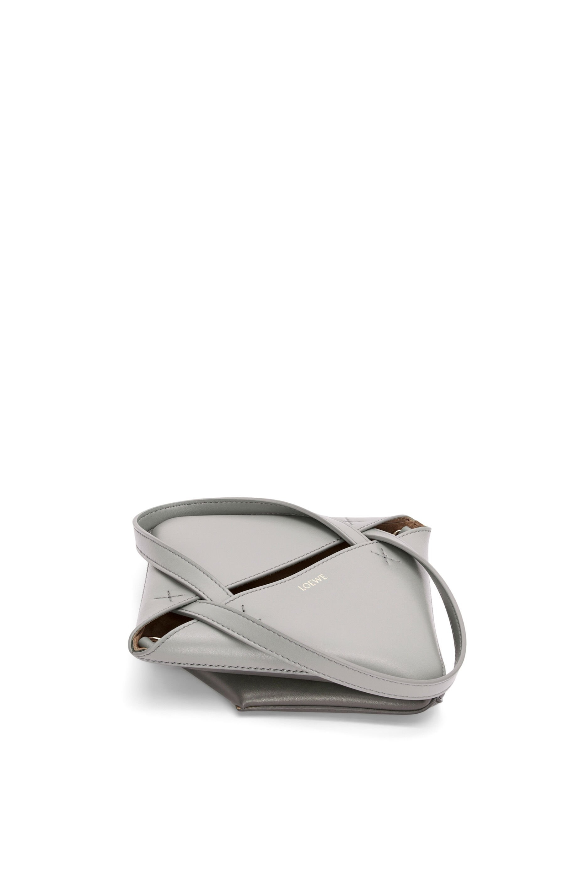 Mini Puzzle Fold Tote in shiny calfskin - 4