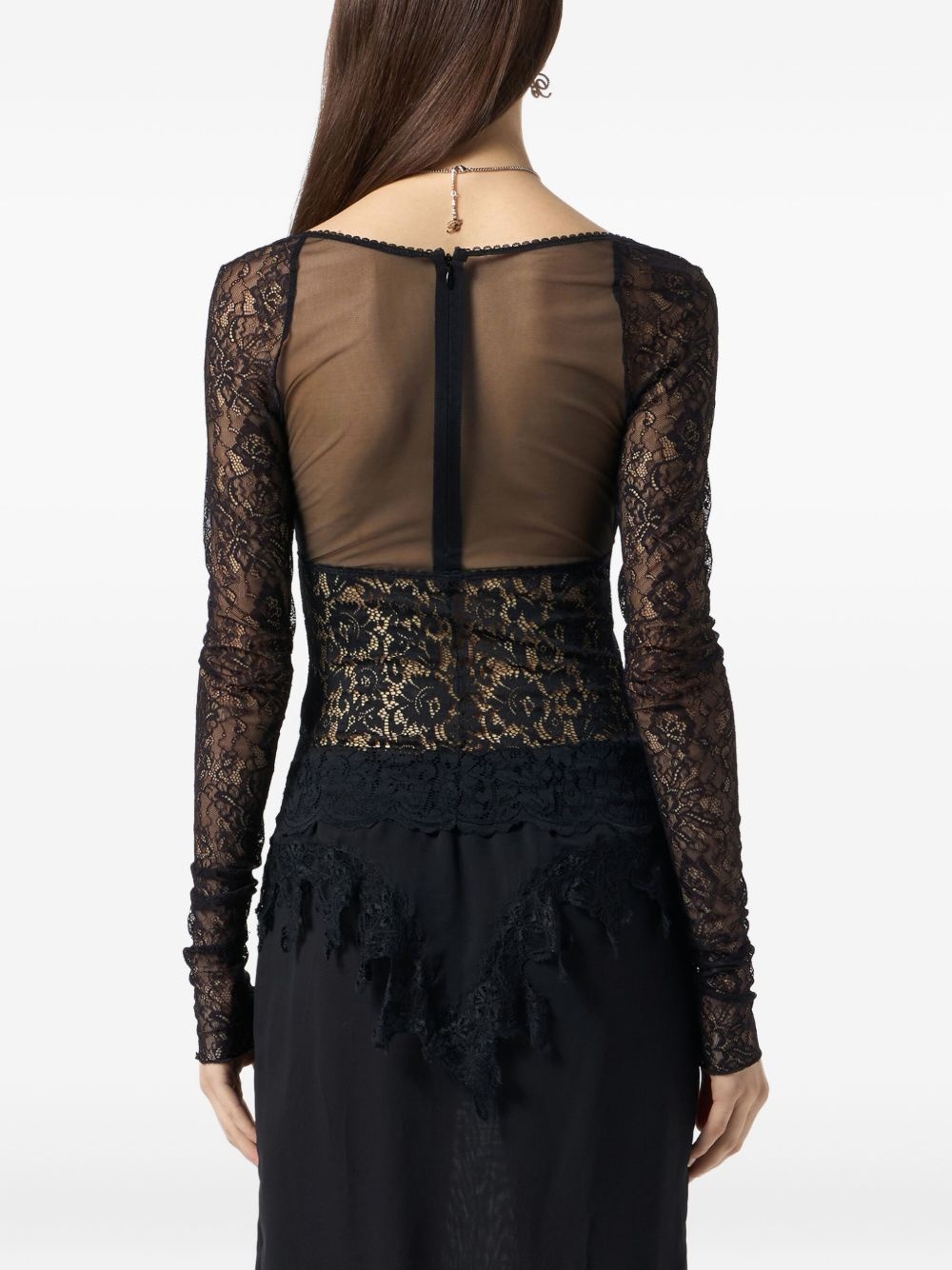 lace-bodice top - 5