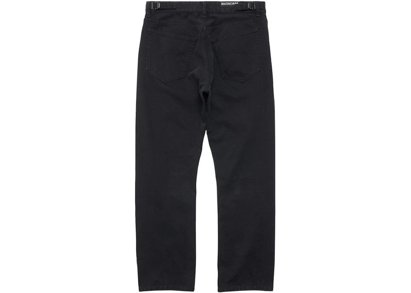 BALENCIAGA Balenciaga Loose Fit Buckle Pants Black outlook
