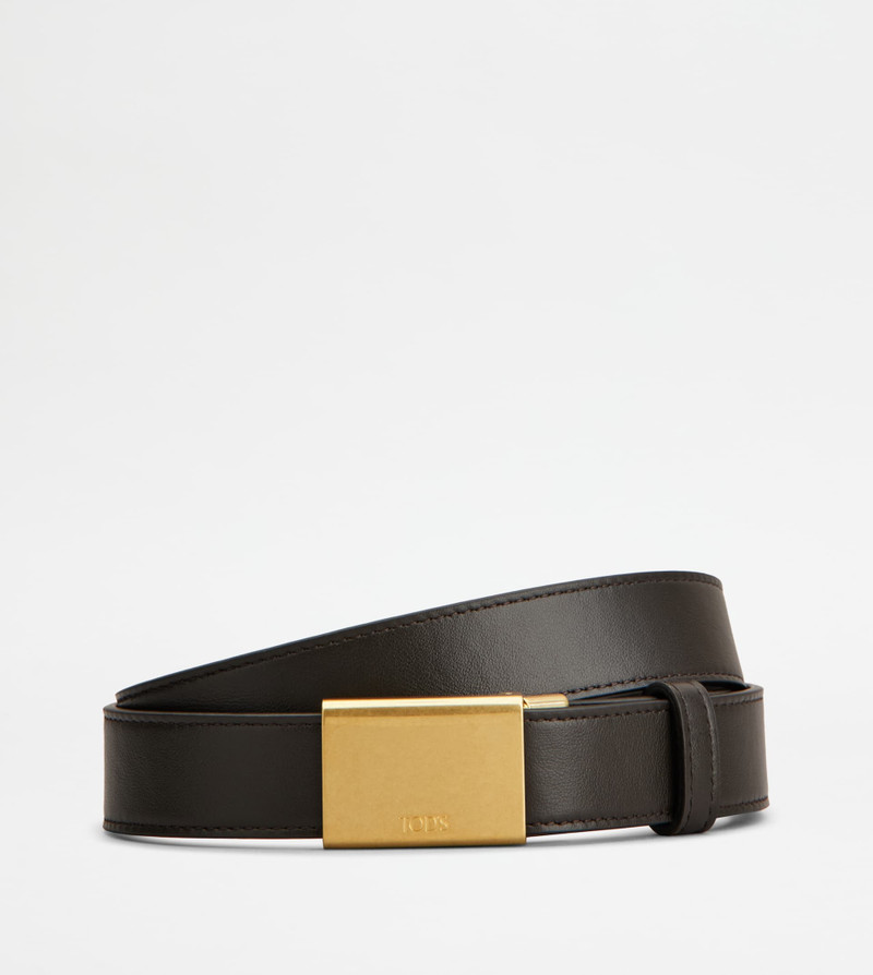 BELT IN LEATHER - BROWN 1