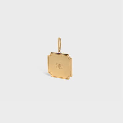 CELINE Celine Separables Triomphe Plate Pendant in Brass with Gold Finish outlook