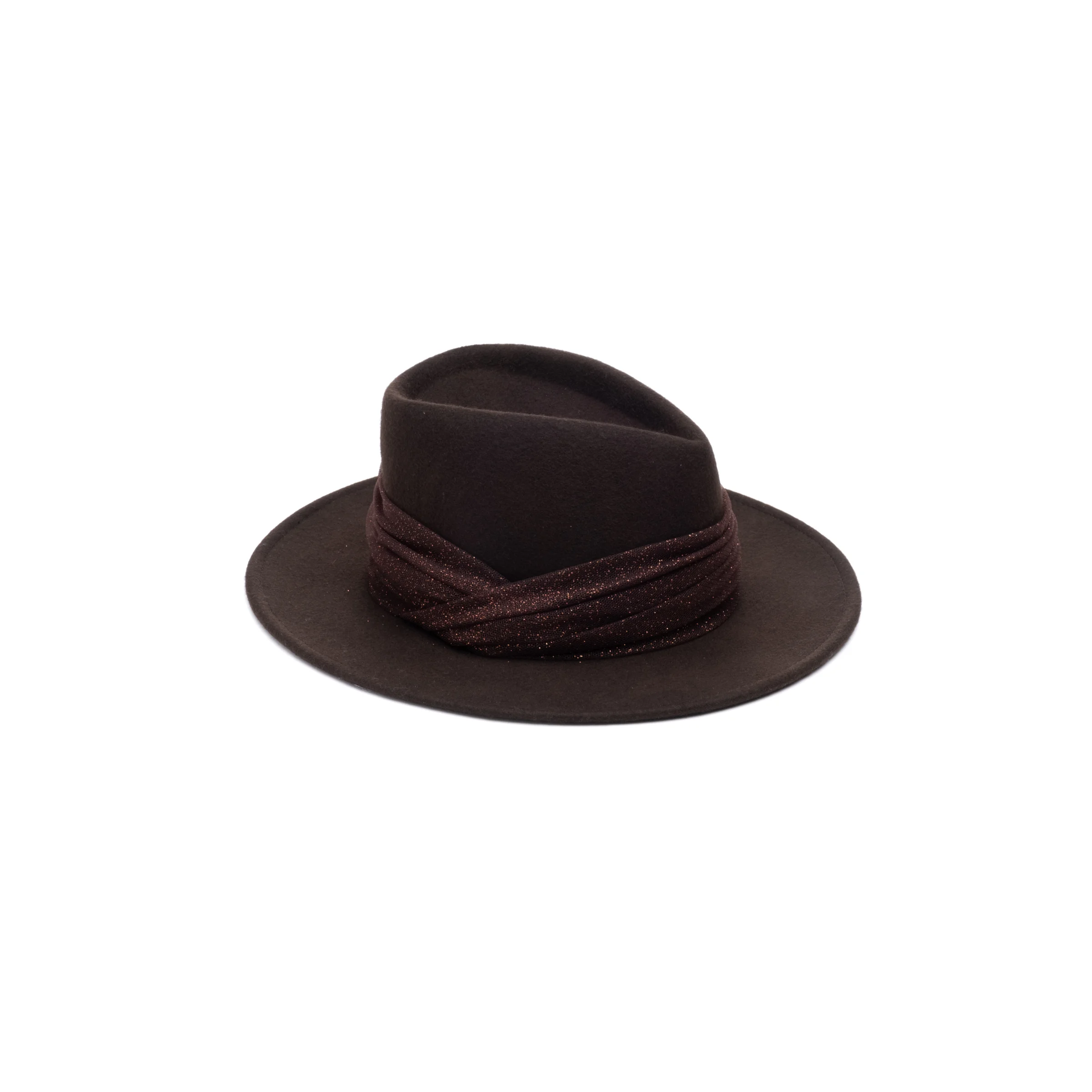 Blaine Sparkle Wool Felt Fedora - 1