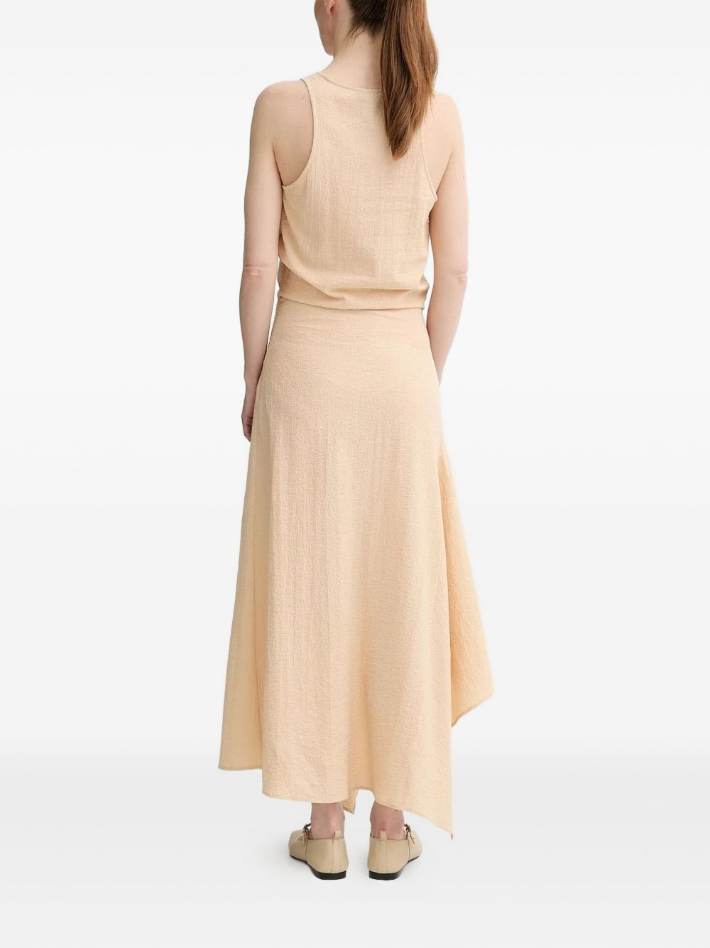 scoop-neck asymmetric day dress - 2