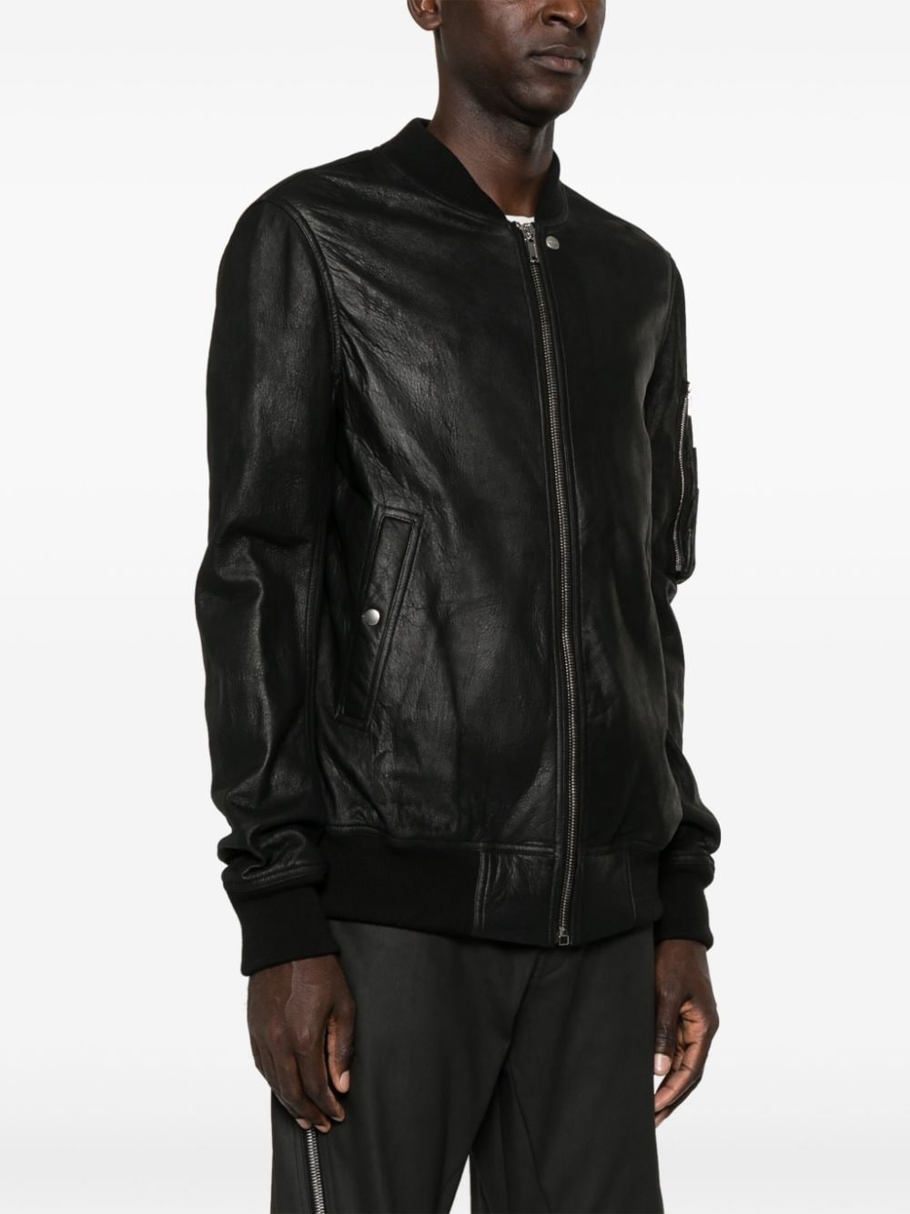 leather bomber jacket - 3