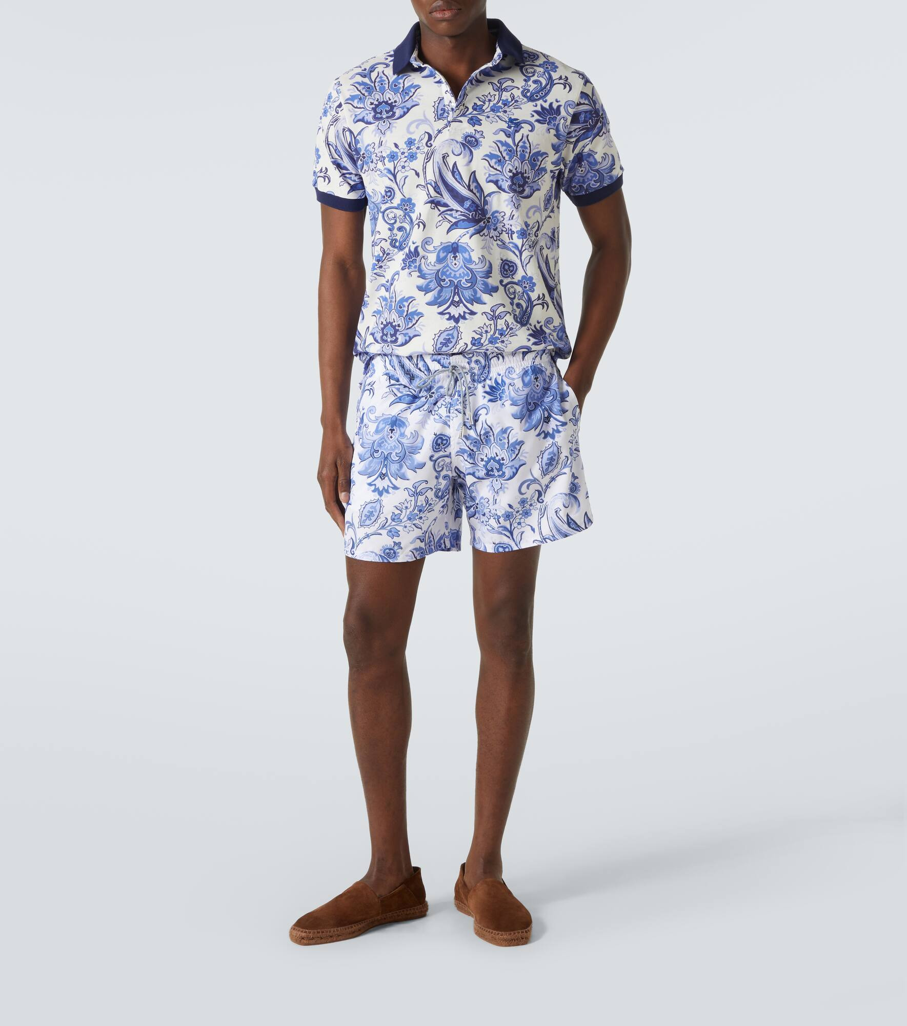 Printed cotton polo shirt - 2
