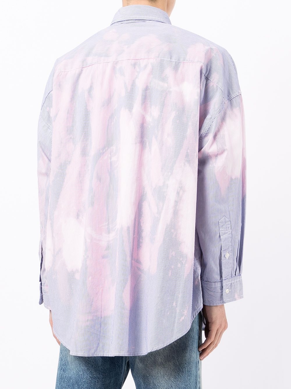 bleached-effect cotton shirt - 4