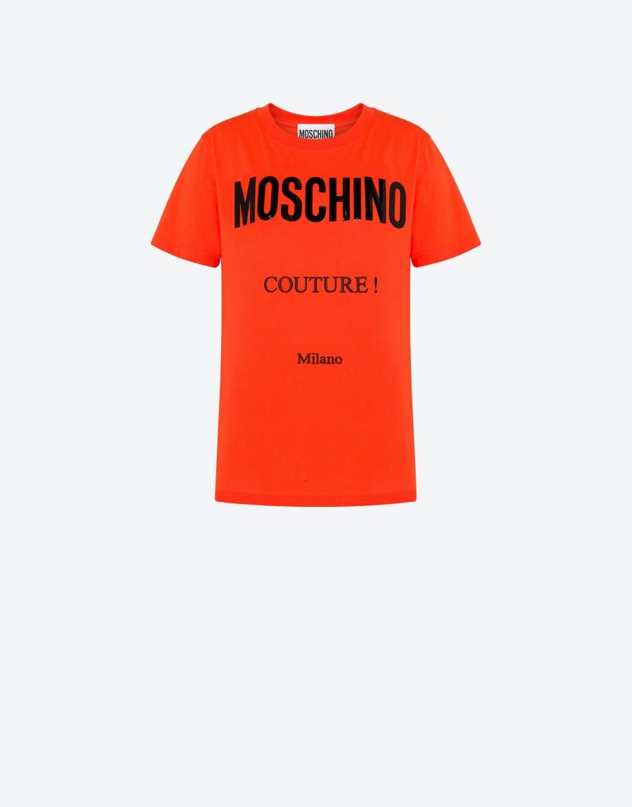 MOSCHINO COUTURE ORGANIC JERSEY T-SHIRT - 1