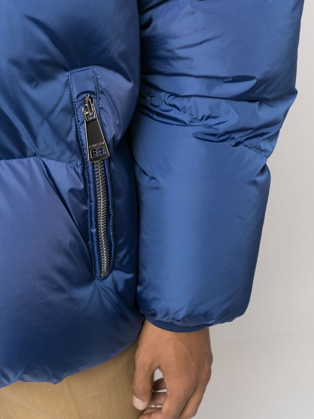 zip-up padded down jacket - 8