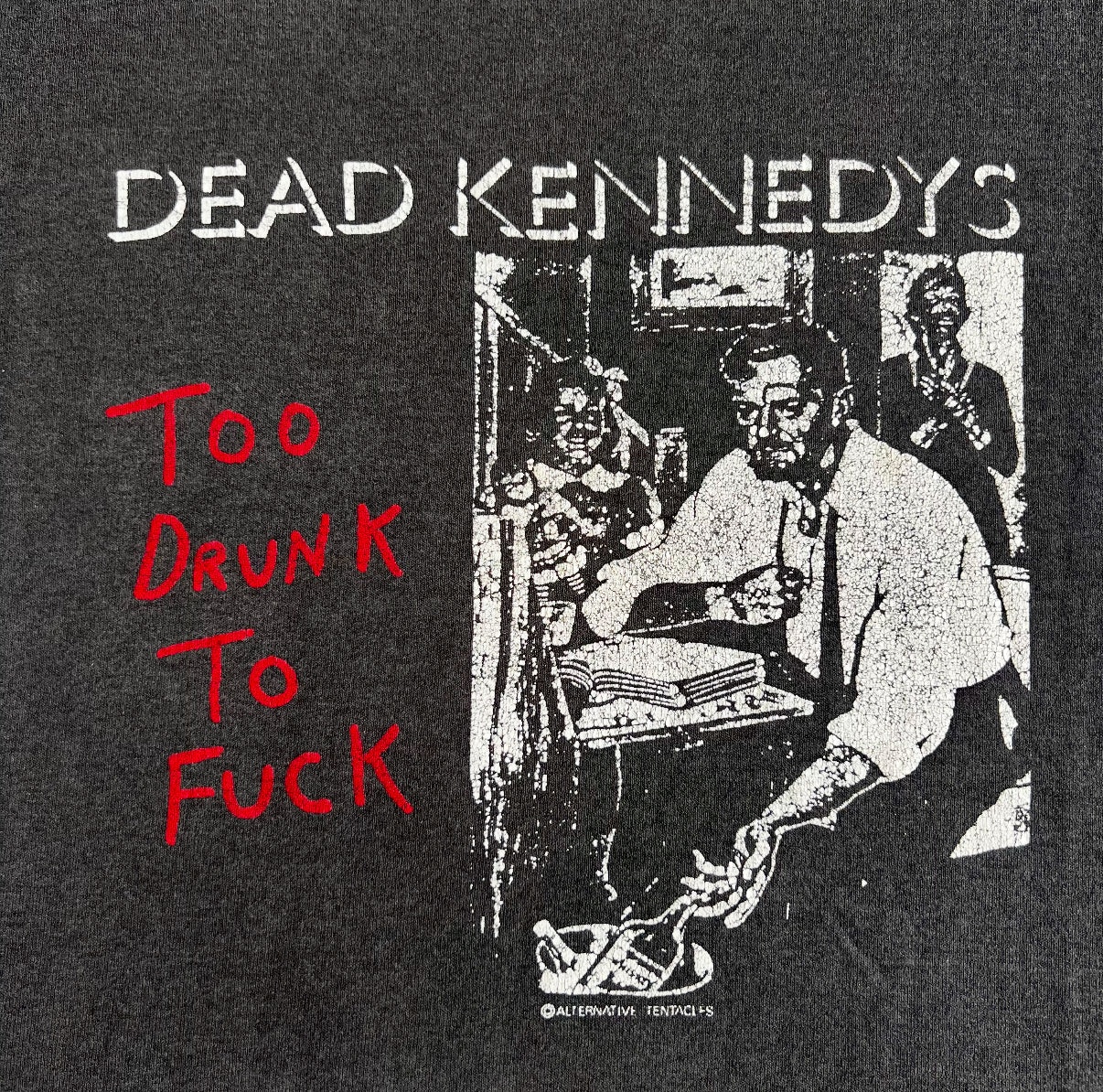 Final Blow - Vintage 80s Dead Kennedys "Too Drunk to Fuck" T-Shirt SZ L - 5