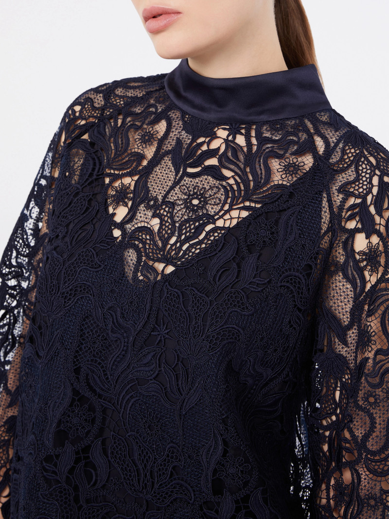PIOVRA Macramé lace blouse - MIDNIGHTBLUE 5