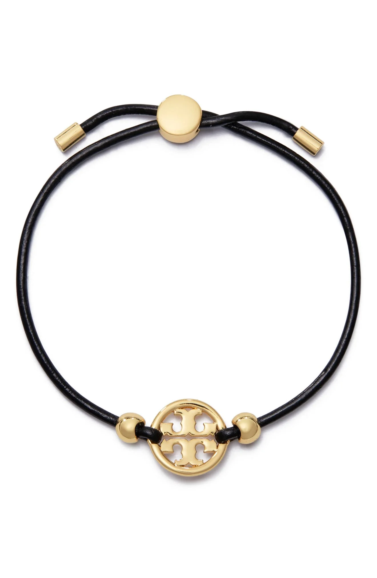 Tory Burch Icon Slider Bracelet in Tory Gold /Black at Nordstrom - 1