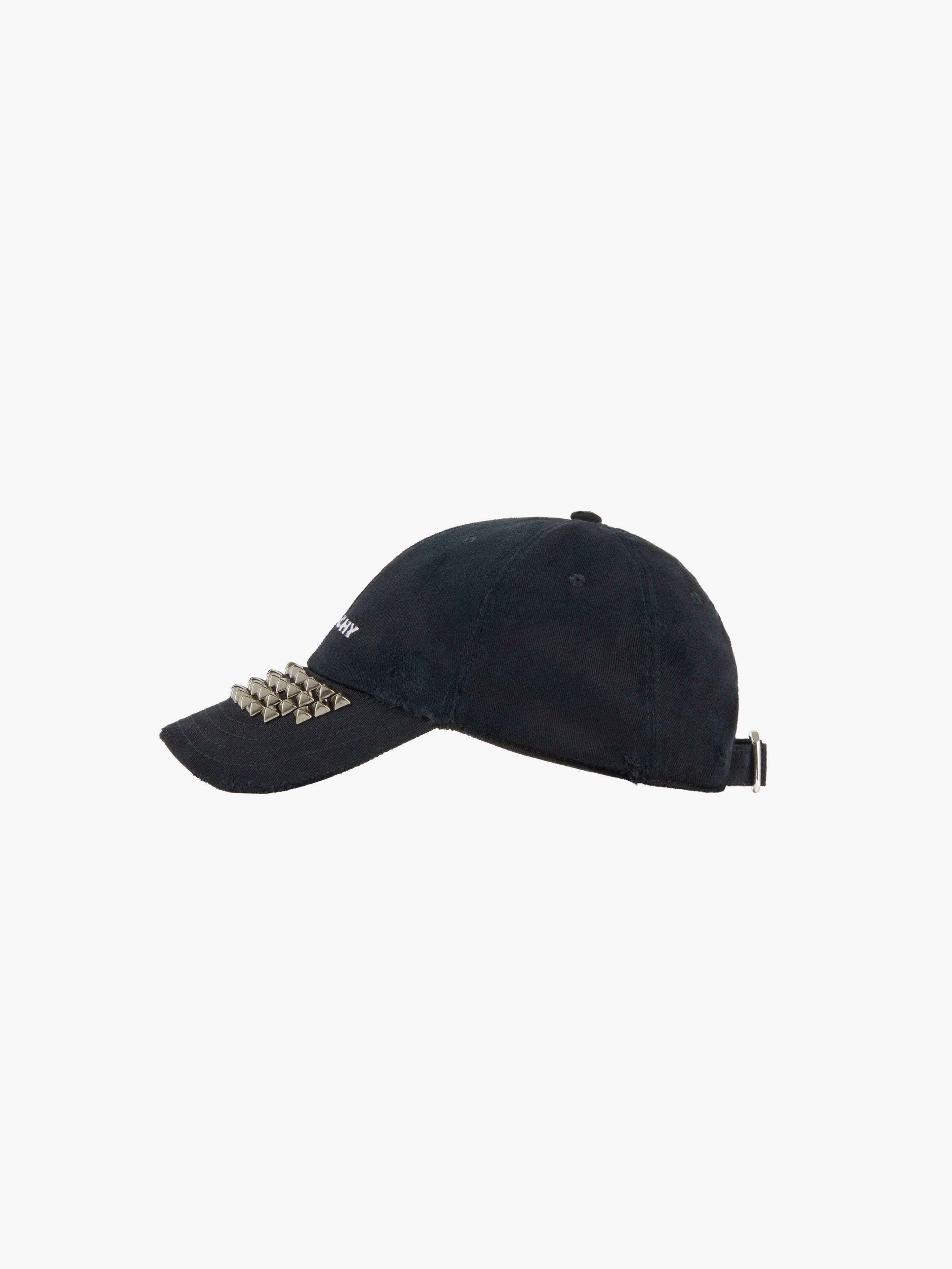 GIVENCHY CAP IN RIPPED & REPAIRED COTTON WITH STUDS - 4