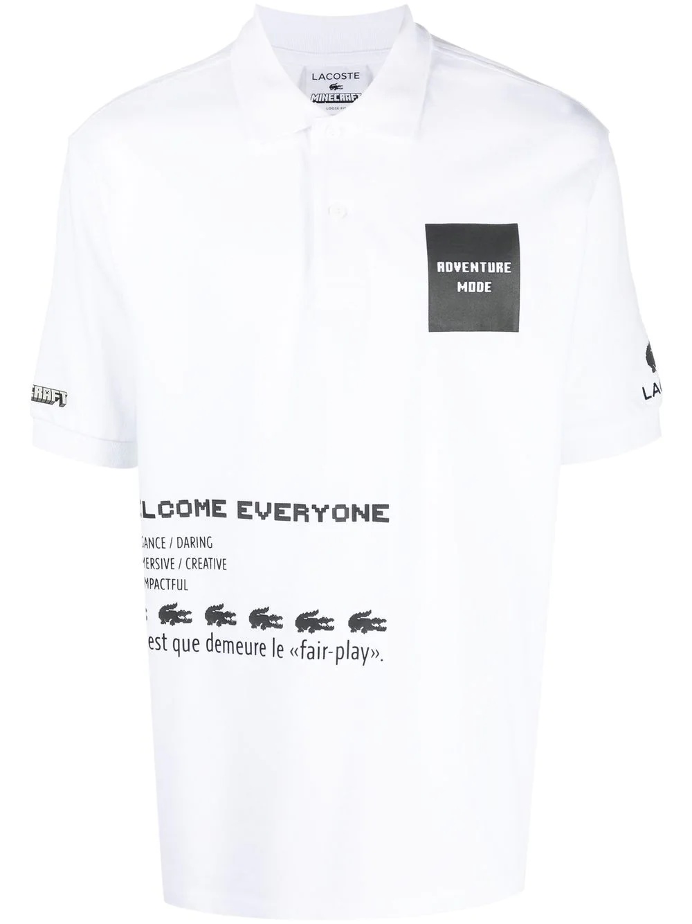 Minecraft logo-print polo shirt - 1