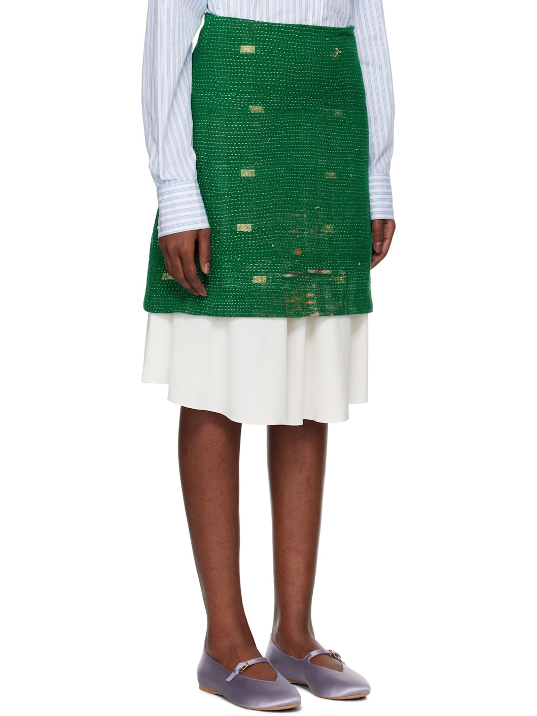 Green Triumph Midi Skirt - 2