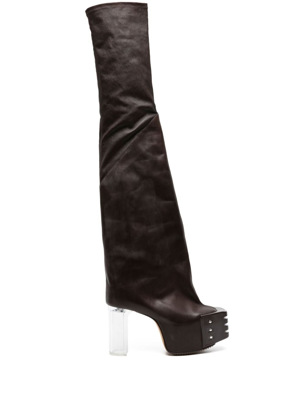 130mm thigh-high platform boots - 1