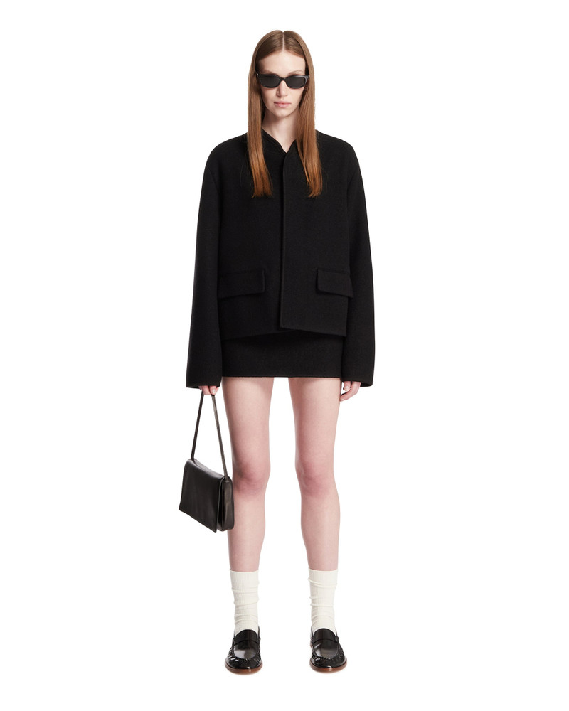 RIER Black Wool Cropped Walker Jacket outlook