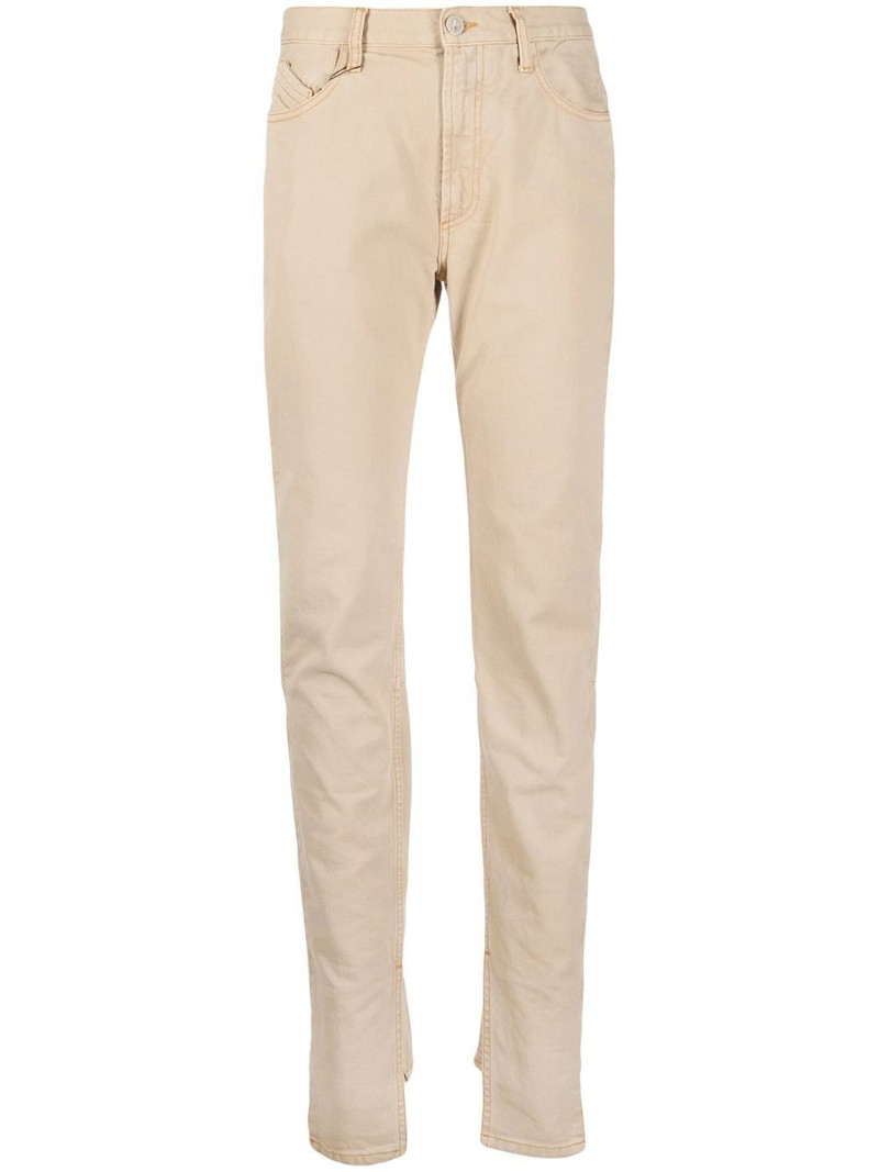 slit-hem straight-leg jeans 1