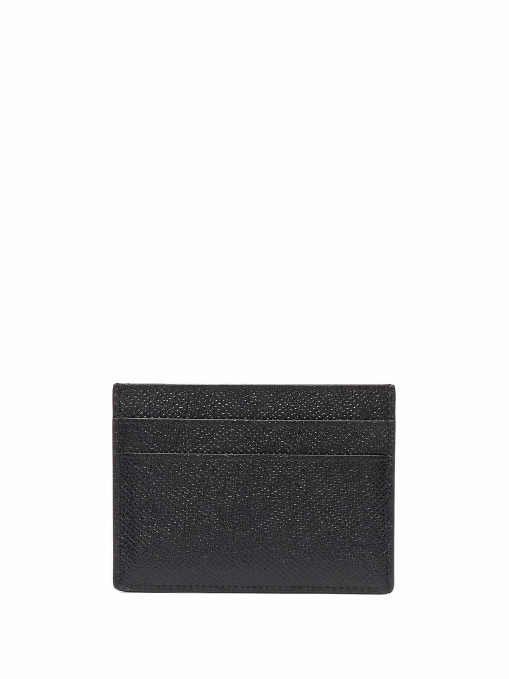 logo-plaque textured-finish cardholder - 2