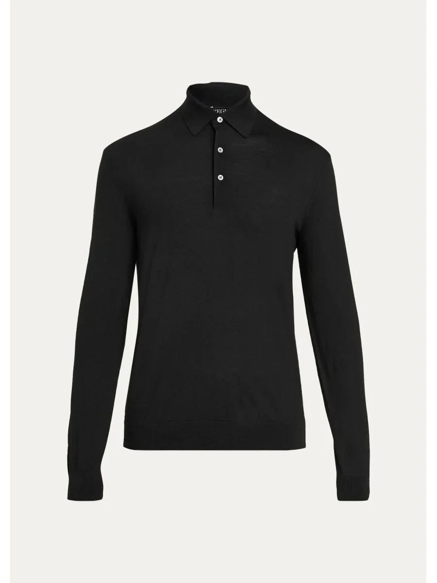 Men's Trofeo Wool Polo Sweater - 1