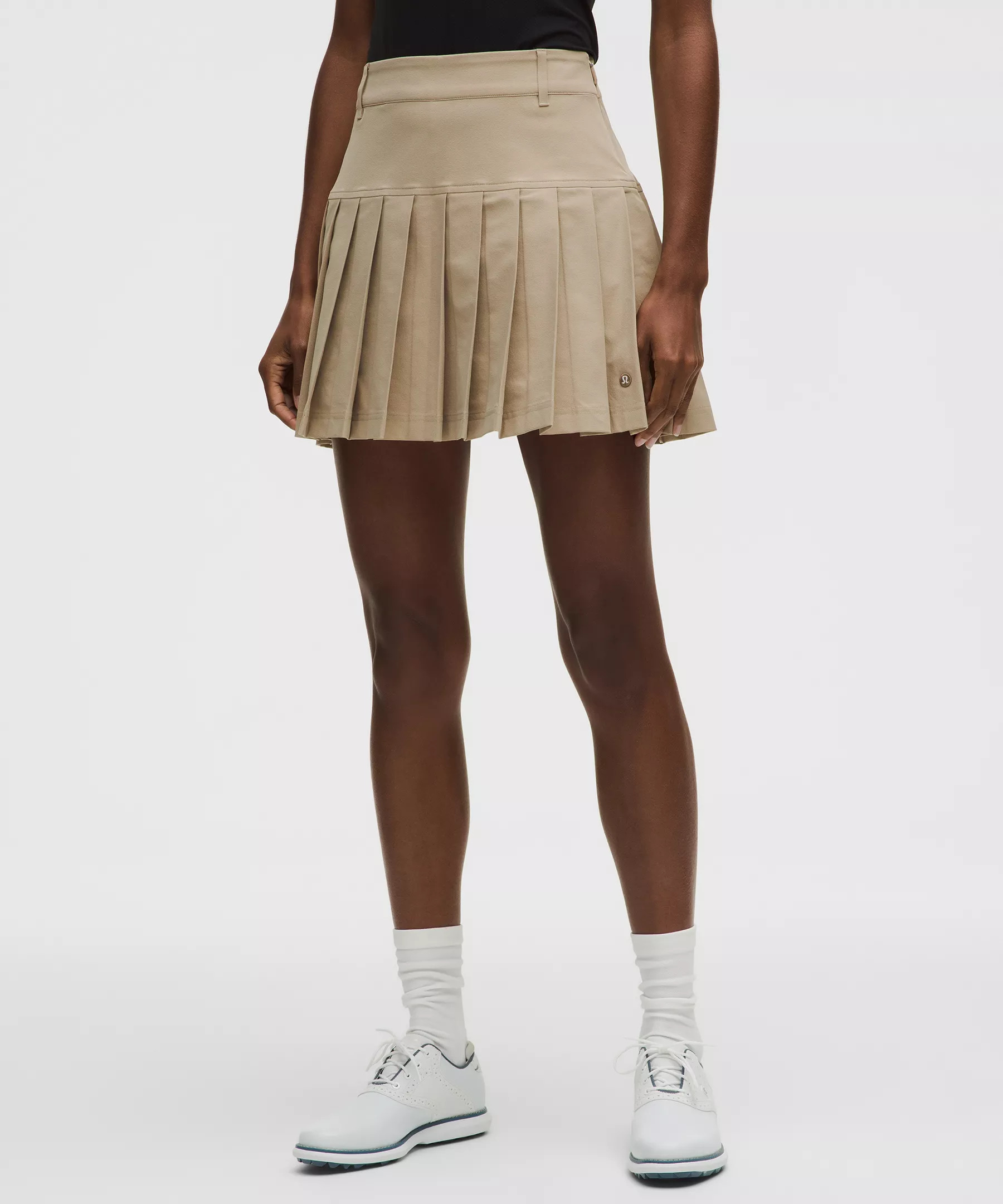 Drop-Waist Pleated High-Rise Golf Skirt - 2